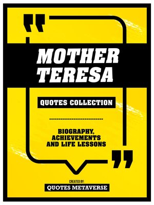 cover image of Mother Teresa--Quotes Collection